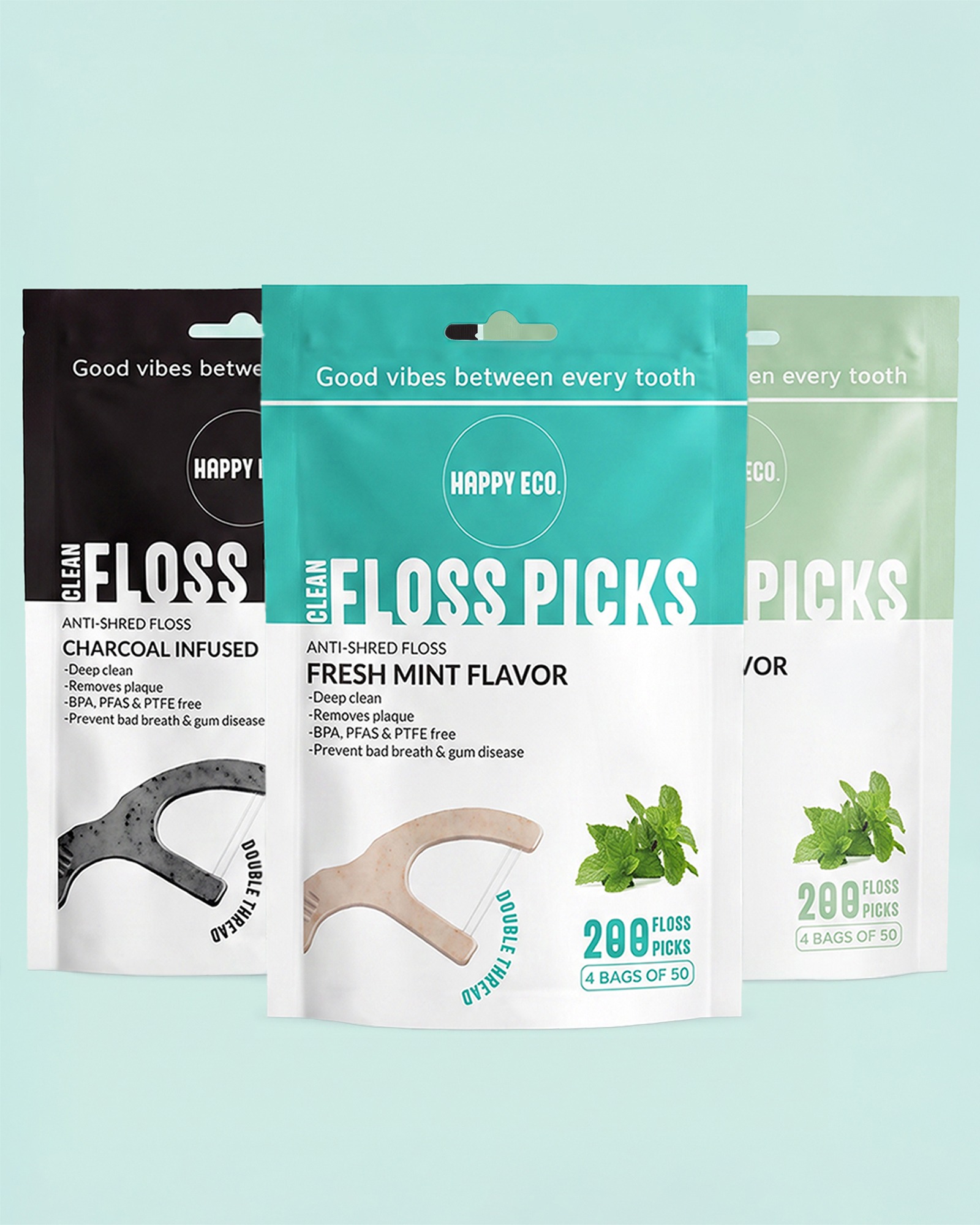 Happy Eco floss picks range