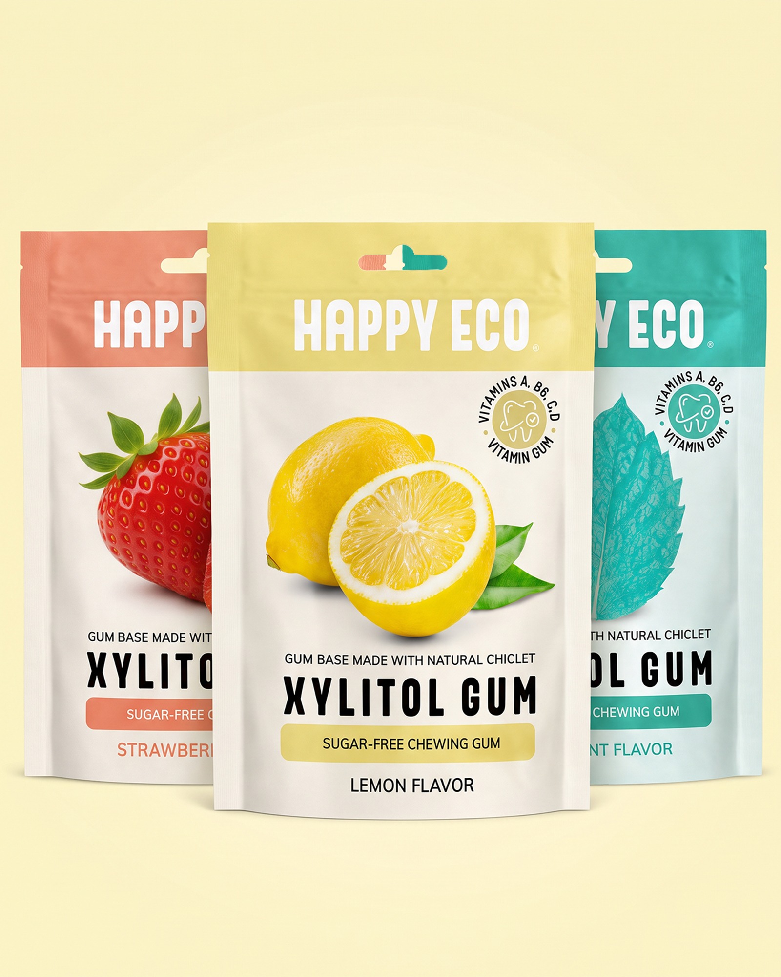 Happy Eco vitamin gum range