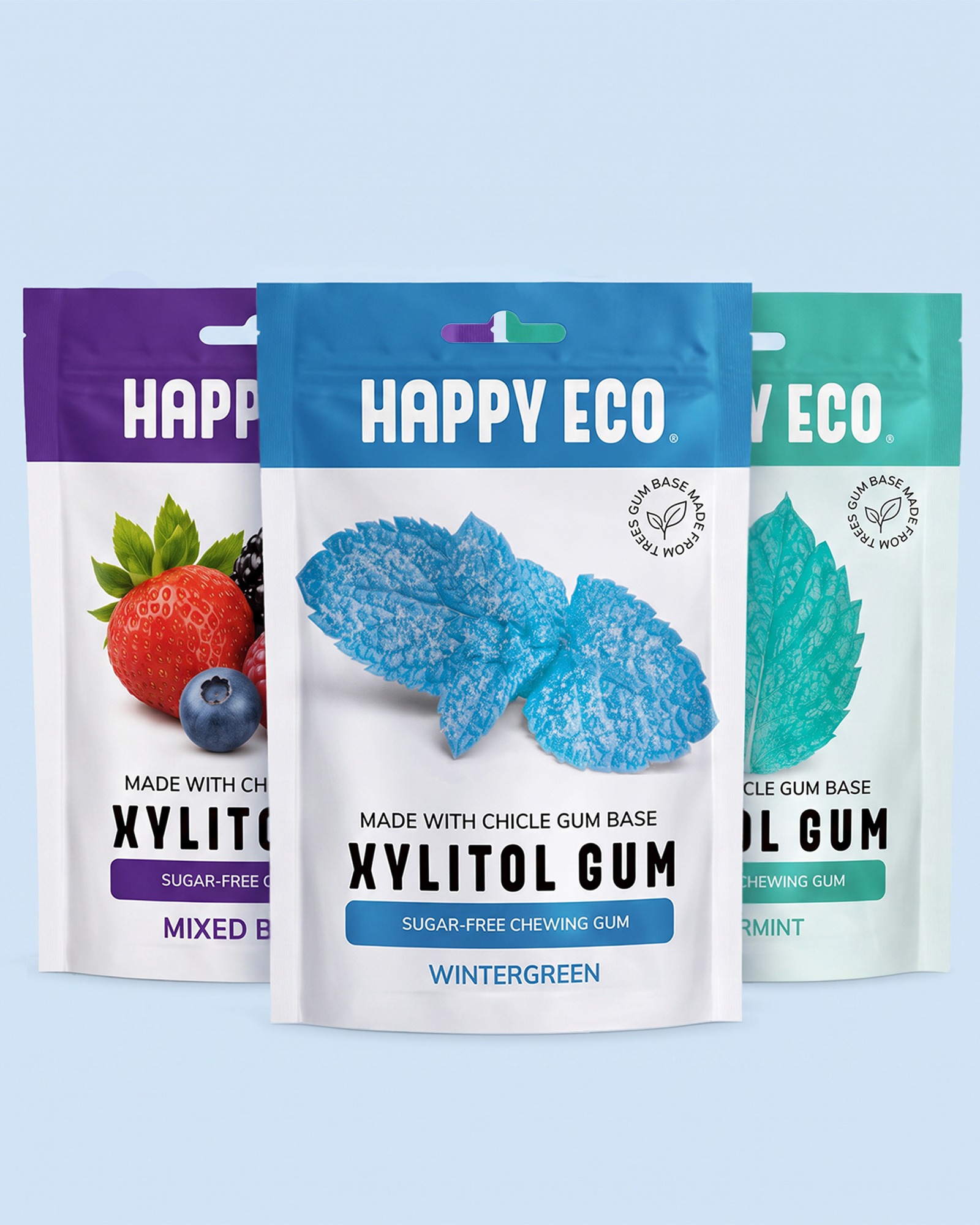 Happy Eco xylitol gum range