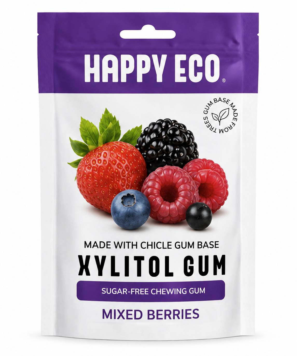 Happy Eco Mixed Berries Xylitol Gum